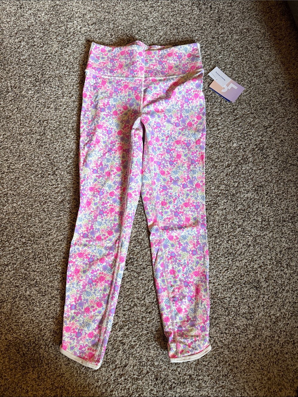 Womens Joy Lab Neon Floral Pink Active Leggings